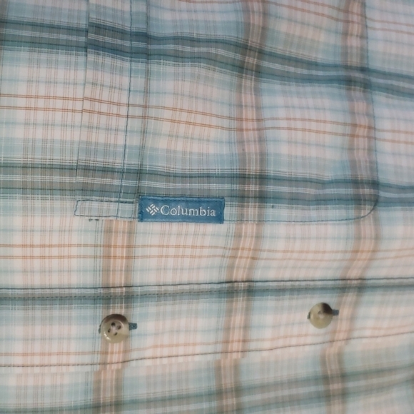 COLUMBIA Short Sleeve Fishing Outdoor Fall Walking Plaid Button Shirt -  Men's - Picture 3 of 6